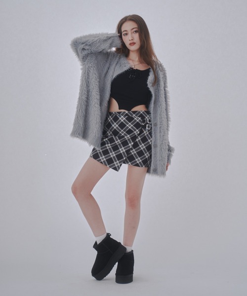 「JUST A NOON」 ニットカーディガン FREE グレー レディース_画像7