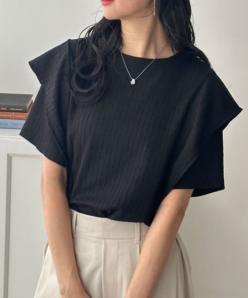 GeeRA（ジーラ） tシャツ 半袖 夏にぴったり！ラッフルフリル