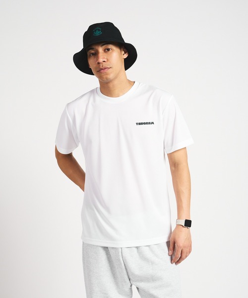TANGRAM パズル ロゴ ショートモックネック Tシャツ ホワイト Lサイズ TANGRAM パズル ロゴ ショートモックネック Tシャツ ホワイト Lサイズ
