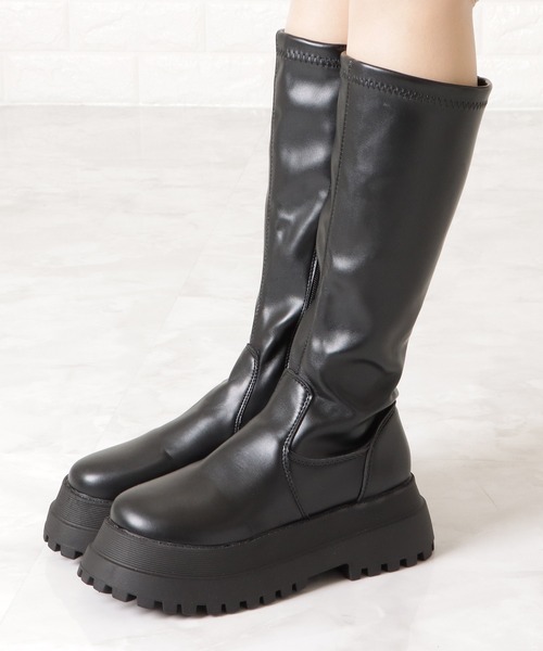 「Lace Ladies」 ブーツ 22.5 ブラック レディース_画像2