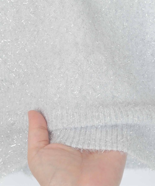 「ur's」 ニットカーディガン M チャコール レディース_画像8