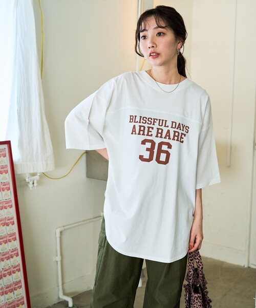 FREAK'S STORE tシャツ 限定展開 ピグメント フットボール ロゴ