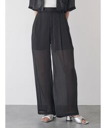 MURUA パンツ 「セットアップ対応」シャイニーシアーパンツ