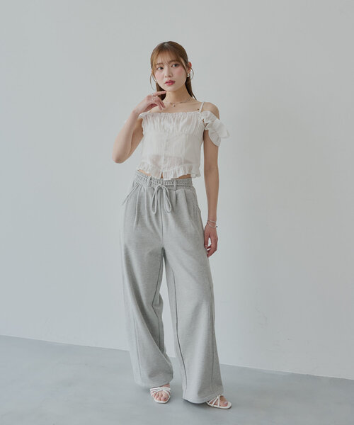 ブラウス シャツ シアークロス フリルブラウス レディース FREAK'S STORE ブラウス シャツ シアーフリルブラウス/フリル襟