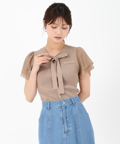 23SS✨完売✨プラージュ Decollete ニット ボートネック 畦編み プラージュ 2023ss Decollete ニット ボートネック 畦編み 上品