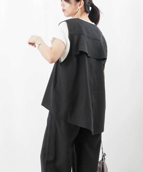 美品】ユルタオ ◡̈ ベスト リネン混 トップス