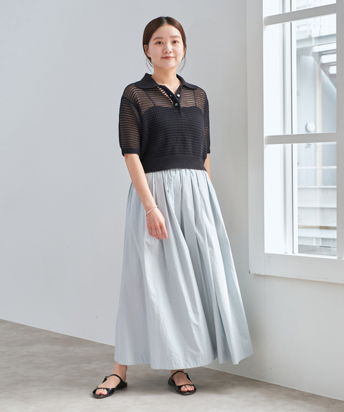 IENA スカート 「WEB限定/追加3」タイプライター ボリューム