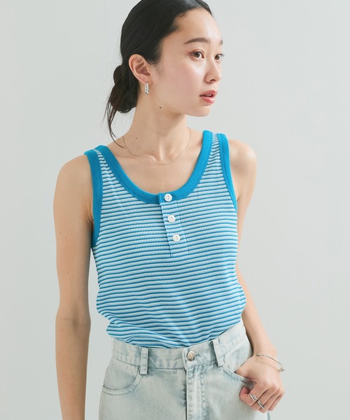 ANN DEMEULEMEESTER 変形ボーダーニットタンクトップ XS ANN DEMEULEMEESTER 変形ボーダーニットタンクトップ XS ANN