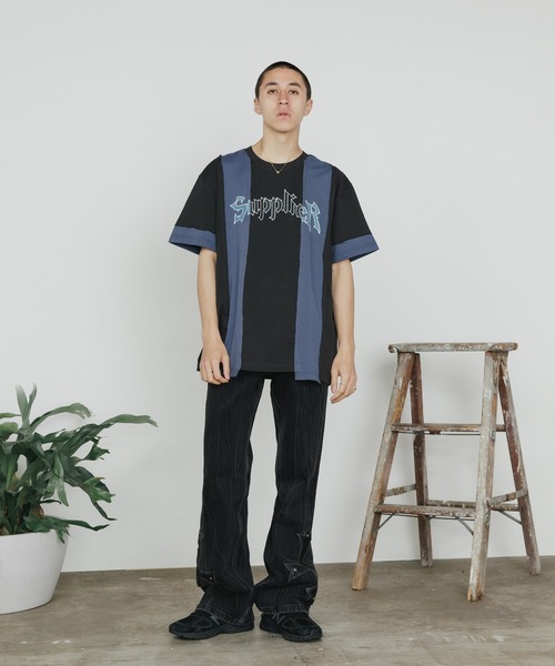 【関税・送料込】Double layered round hem t-shirts - 1155 SUPPLIER tシャツ SUPPLIER/サプライヤー Layering Iron Logo