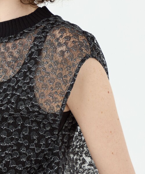 Ballsey（ボールジィ） ブラウス シャツ チュールエンブロイダリー