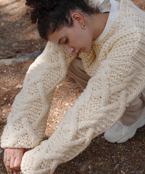 「select MOCA」 長袖ニット FREE モスグリーン レディース_画像3