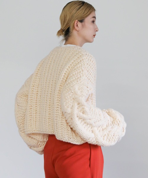 「select MOCA」 長袖ニット FREE モスグリーン レディース_画像8