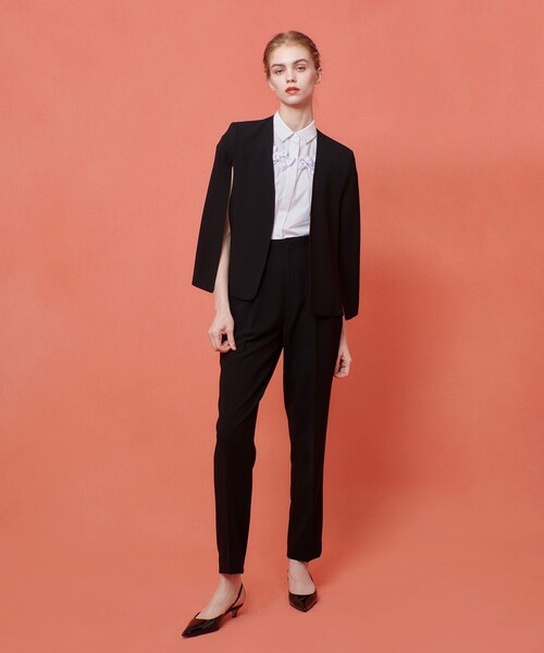 LOULOU WILLOUGHBY 新品未使用 テーラードジャケット 黒 LOULOU WILLOUGHBY（ルルウィルビー） ジャケット ノーカラー