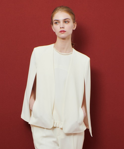ジャケットLoulouWilloughbyルルウィルビーMアイボリー未使用 LOULOU WILLOUGHBY】ダブルクロスショートジャケット|allureville