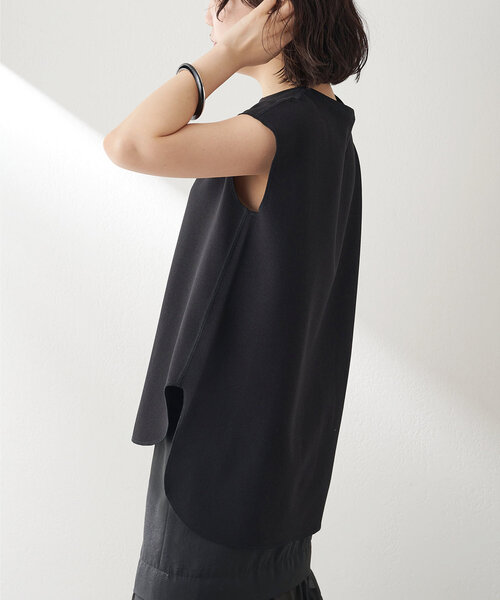 Whim Gazette ブラウス シャツ Vガゼットノースリーブプル