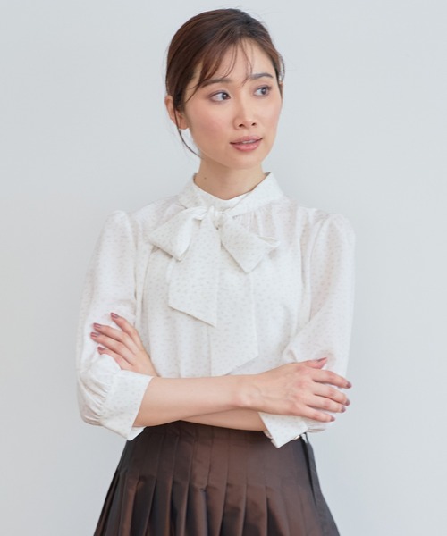 美品　アナイ　ホワイトブラウス　サイズ38 ANAYI 「ANAYI」 7分袖ブラウス 38 ホワイト レディース