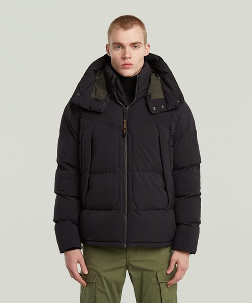G-STAR RAW ダウンジャケット ダウン G-WHISTLER PADDED HOODED JACKET