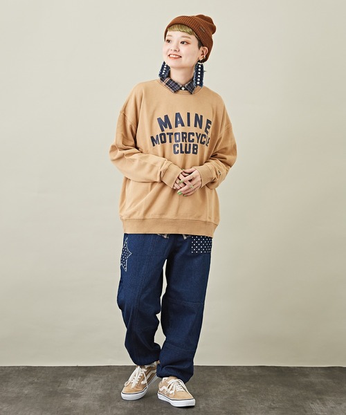 CUBE SUGAR　加エデニムパンツ　ライトブルー　M CUBE SUGAR 「CUBE SUGAR」 加工デニムパンツ M ライトブルー