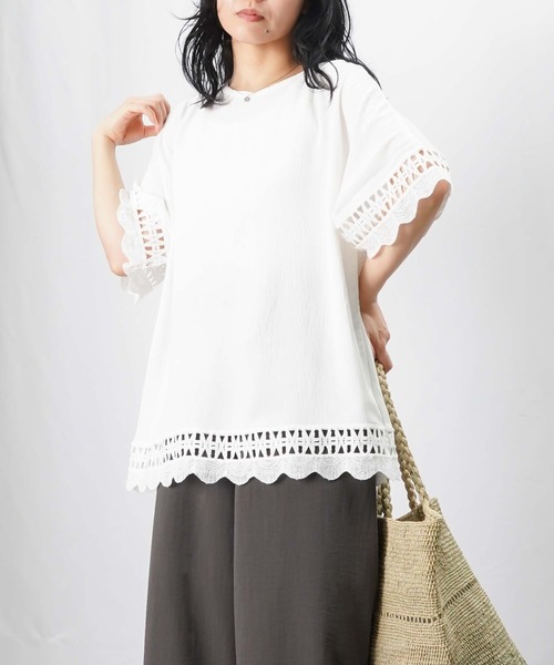 LADY LUCK LUCA tシャツ LC/LLL 端レースポンチョプルオーバー