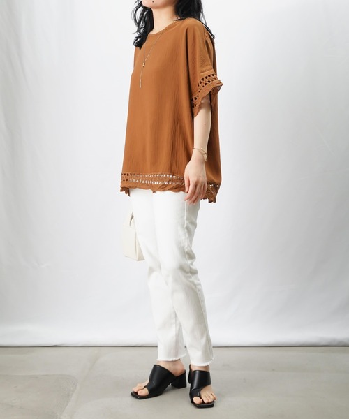 LADY LUCK LUCA tシャツ LC/LLL 端レースポンチョプルオーバー