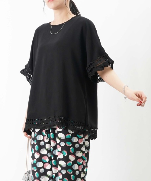 tシャツ LC/LLL ギャザーポンチョ立体プルオーバー レディース LADY LUCK LUCA tシャツ LC/LLL ギャザーポンチョ立体プル