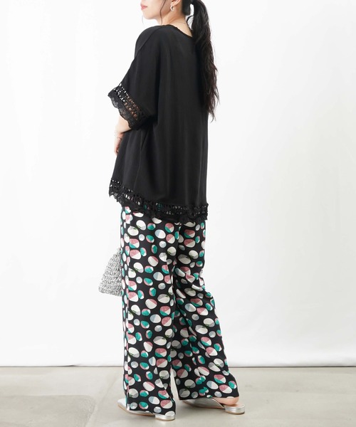 tシャツ LC/LLL ギャザーポンチョ立体プルオーバー レディース LADY LUCK LUCA tシャツ LC/LLL ギャザーポンチョ立体プル
