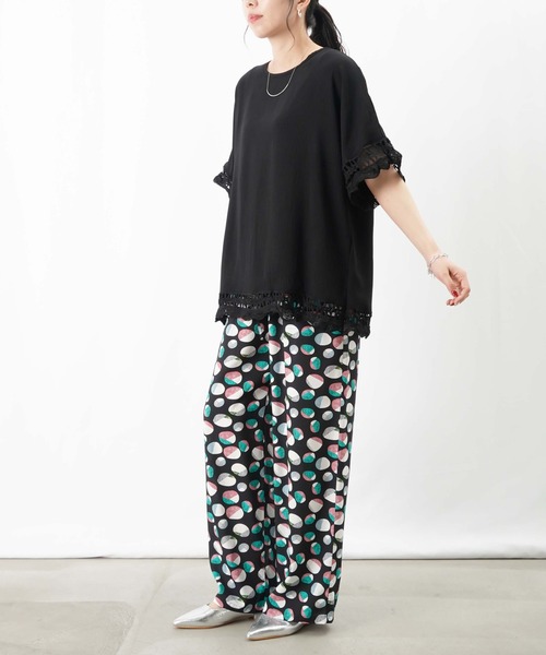 tシャツ LC/LLL レースポンチョプルオーバー レディース LADY LUCK LUCA tシャツ LC/LLL 端レースポンチョプルオーバー