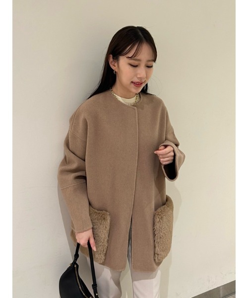 Mila Owen（ミラオーウェン） ノーカラージャケット FREE ブルー