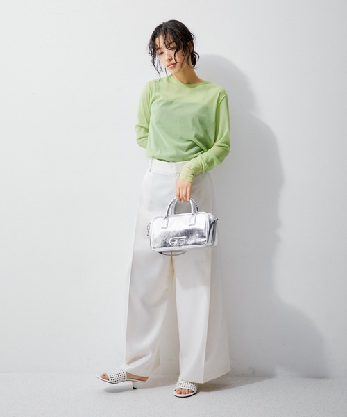 アダムエロペ　シルバー2way バッグ ADAM ET ROPE' 「ADAM ROPE'」 2WAYバッグ FREE シルバー
