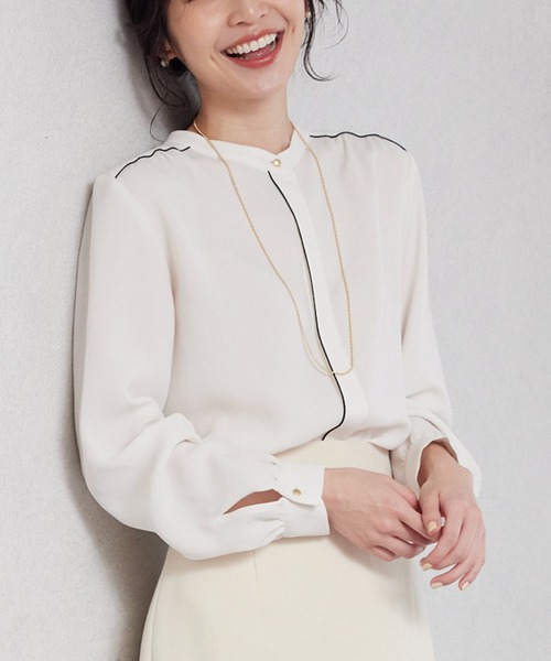 「La boutique BonBon」 長袖ブラウス FREE オフホワイト レディース