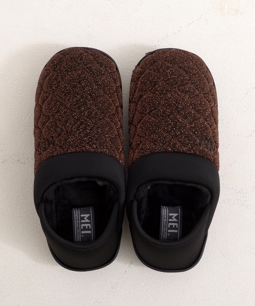 MEI（メイ） スリッポン メイ」GLITTER QUILTING MOC SHOES ラメ