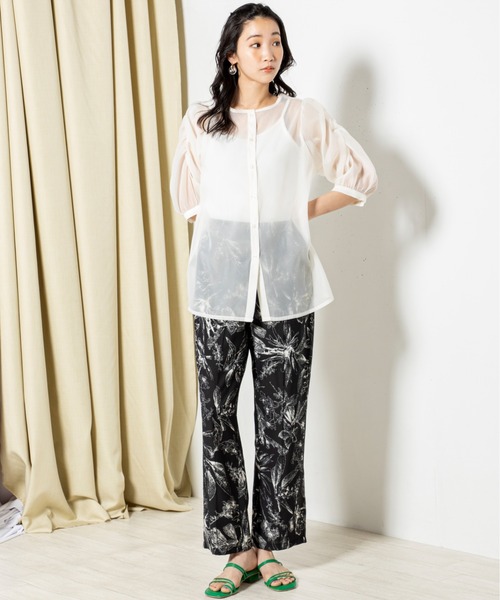 「MILLION CARATS」 半袖ブラウス FREE グレー レディース_画像6