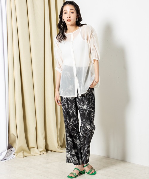 「MILLION CARATS」 半袖ブラウス FREE グレー レディース_画像7