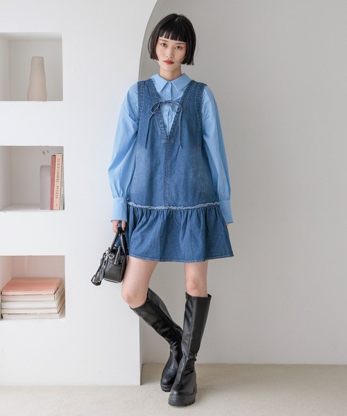LOWRYS FARM（ローリーズファーム） ブラウス シャツ シャーリング