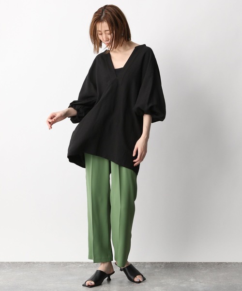 「A part by」 7分袖ブラウス FREE ブラック レディース_画像4