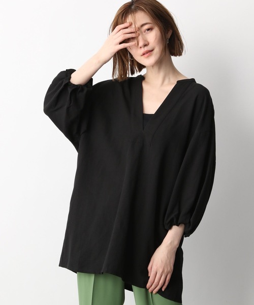 「A part by」 7分袖ブラウス FREE ブラック レディース_画像6