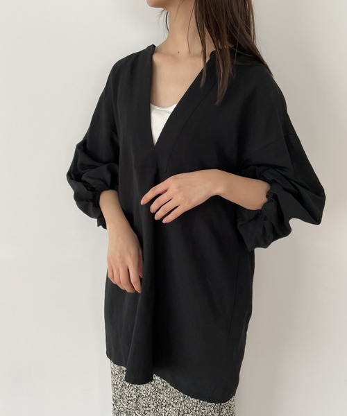 「A part by」 7分袖ブラウス FREE ブラック レディース_画像9