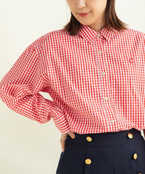 ☆新品☆child woman チェリー刺繍シャツ CHILD WOMAN（チャイルドウーマン） tシャツ 16/2空紡糸ボーダー