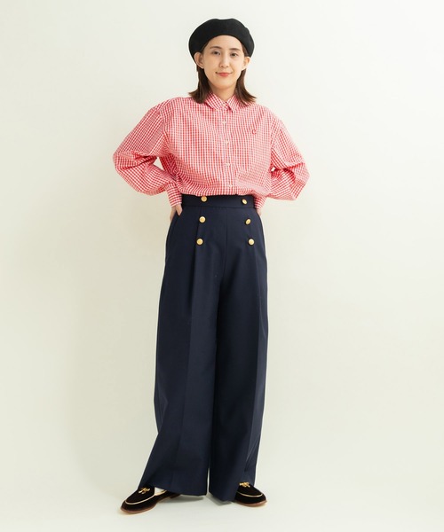 29 チャイルドウーマン CHILDWOMAN 刺繍 ブラウス シャツ トップス CHILD WOMAN（チャイルドウーマン） ブラウス シャツ ギンガムチェック