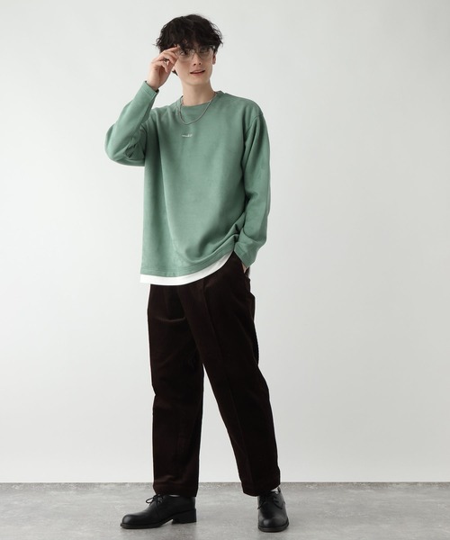 「RAGEBLUE」 長袖Tシャツ MEDIUM グリーン メンズ