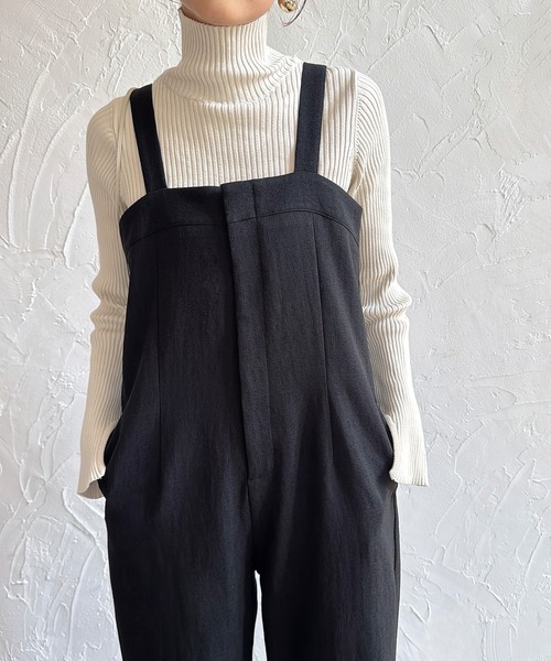 JUNOAH（ジュノア） サロペット オーバーオール ツイードサロペット