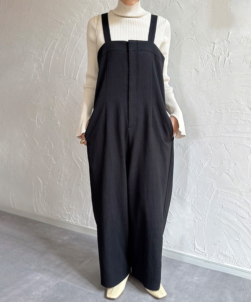 JUNOAH（ジュノア） サロペット オーバーオール ツイードサロペット