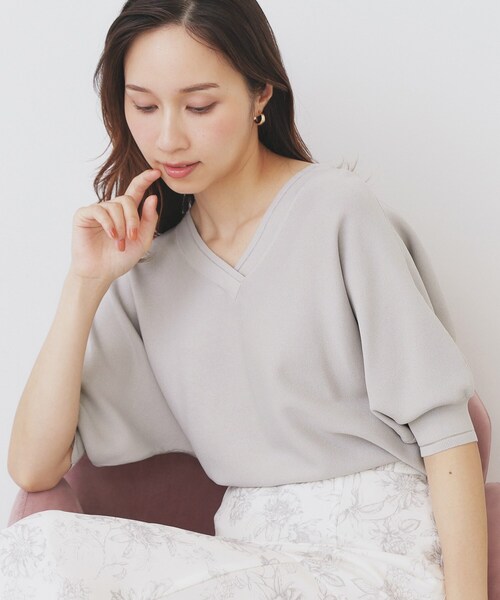 index ニット セーター 「5色展開」前後2WAY ドルマンスリーブ