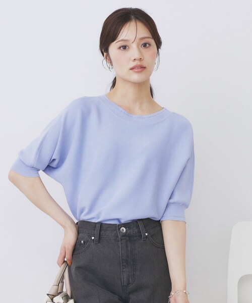index ニット セーター 「5色展開」前後2WAY ドルマンスリーブ