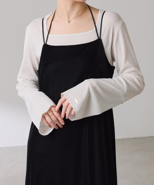 COLLAGE GALLARDAGALANTE ラメリブスクエア 新品タグ付 COLLAGE GALLARDAGALANTE（コラージュ ガリャルダガランテ） tシャツ