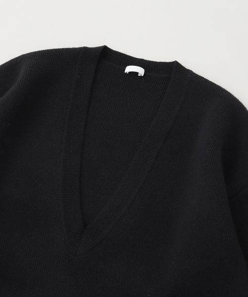 SEEALL シーオール　ヤク　クルーネックニット　ネイビー SEEALL シーオール ヤク クルーネックニット ネイビー