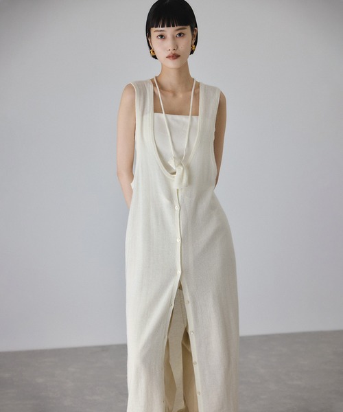 ADAM ET ROPE'（アダムエロペ） ワンピース モヘアミックスUネック