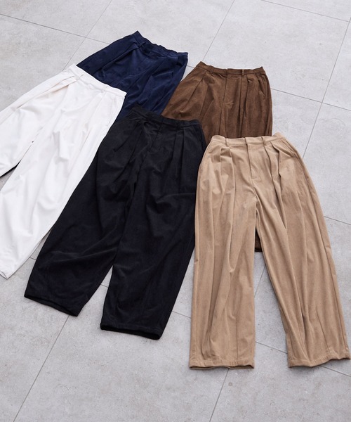 THE CRAFT CREW PRODUCTS ワイドパンツ パンツ コーデュロイ 2タック