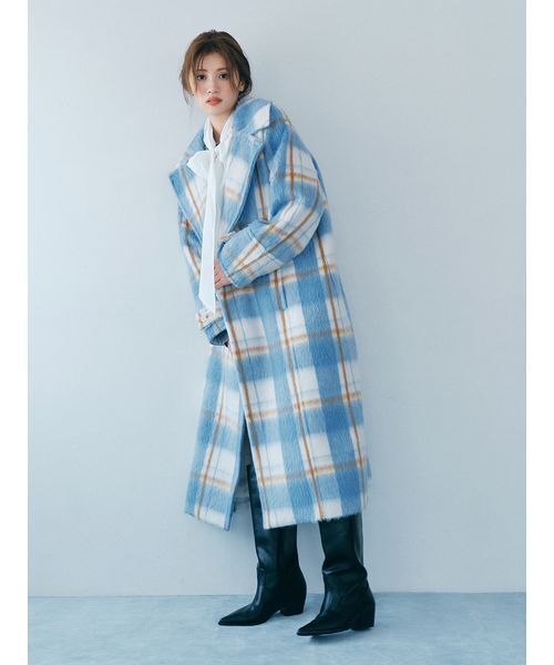 furfur 可愛いコート FURFUR（ファーファー） コート チェスターコート シャギーロング