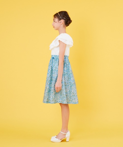 「CHOPIN」 「KIDS」半袖ワンピース 150cm サックスブルー キッズ_画像6